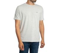 GANT Reg Shield SS T-Shirt da Uomo, Grigio, M, Grigio, M