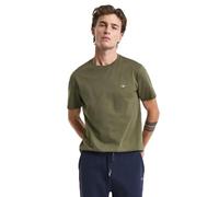 GANT Reg Shield SS T-Shirt, Verde Muschio, XXL Uomo