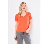 GANT - Reg Shield Ss V-Neck T-Shirt Arancione - Abbigliamento M Arancione