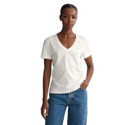 GANT REG SHIELD SS V-NECK, T-shirt Donna, Bianco ( WHITE ), S