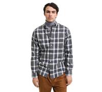 GANT Reg Tartan Check Shirt Camicia, Grigio Scuro mélange, S Uomo