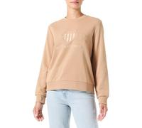 GANT Reg Tonal Shield C-Neck Sweat Maglia di Tuta, Beige Caramel, L Donna