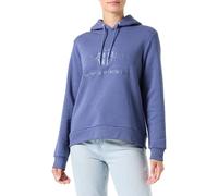 GANT Reg Tonal Shield Felpa con Cappuccio da Donna, Dusty Navy, M