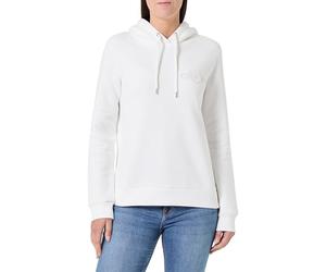 GANT Reg Tonal Shield Felpa con Cappuccio da Donna, Eggshell, S