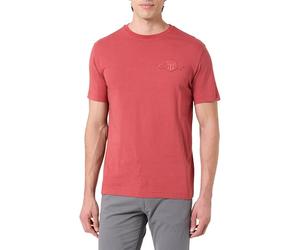 GANT Reg Tonal Shield SS - Maglietta, Colore: Rosso, XL