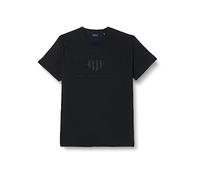 GANT REG TONAL SHIELD SS T-SHIRT, T-Shirt Uomo, Nero ( BLACK ), XL