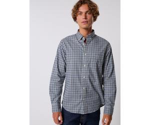 GANT - Reg Twill Gingham Shirt Blu - Abbigliamento L Blu