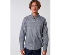 GANT - Reg Twill Gingham Shirt Blu - Abbigliamento M Blu