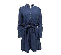GANT RUGGER Abito Camicia Donna Blu Scuro 450927 Taglia Grande $155 NWT