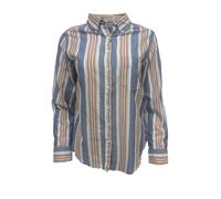 GANT RUGGER Camicia Button Down Madras Blu Palazzo Femminile 450889