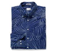 GANT RUGGER Camicia Lunga Oxford Palm Indigo Da Uomo Taglia M $135 NWT