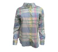 GANT RUGGER Camicia Madras Vacay Blu Mare Donna Taglia Media