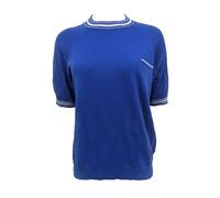 GANT RUGGER Maglione A Maniche Corte Collo A V Blu Yale Donna 481406 Taglia XL