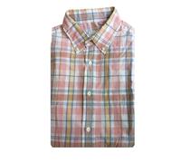 Gant Rugger Uomo Arancione Tramonto Madras Vegetali Quadri Lfbd 341159 Taglia M