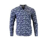 Gant Rugger Uomo Indigo Sfera Hugger con Bottoni 341670 Taglia M Nwt