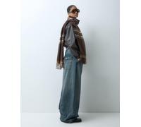 GANT sciarpa in lana a quadri scozzesi marrone One Size