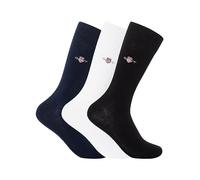 GANT Shield Socks 3-Pack Herren Socken, Black, Taglia Unica Uomo
