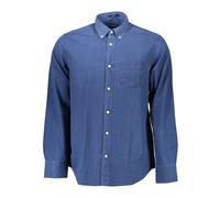 Gant, ,Shirts ,Uomo ,Blu ,S Camicia Blu Manica Lunga Button Down