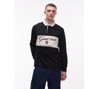 GANT - Ski Club - Polo nera pesante color block-Nero 42