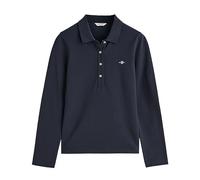 GANT Slim Shield LS Pique Polo, Evening Blue, XS Donna
