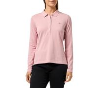 GANT Slim Shield LS Pique Polo, Rosa Polvere, M Donna