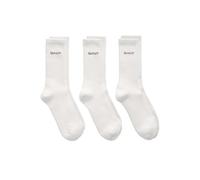 GANT Sport Socks 3-Pack Calzini, White, 43-45 Uomo