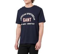 GANT Stampato Graphic SS - Maglietta, Blu, 4X-Large