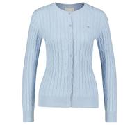 GANT Stretch Cotton Cable Cardigan Maglione, Fresh Blue, XS Donna