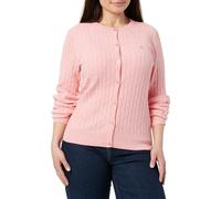 GANT Stretch Cotton Cable Cardigan Maglione, Geranium Pink, S Donna