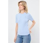 GANT - STRETCH COTTON CABLE SS C-NECK Blu - Abbigliamento S Blu
