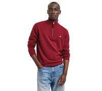 GANT Superfine Lambswool Half Zip Pullover, Rosso Prugna, L Uomo