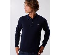 GANT - Superfine Lambswool Polo Blu - Abbigliamento M Blu