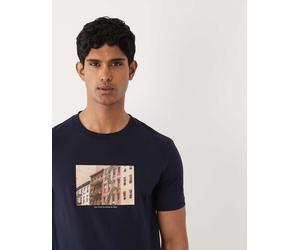 Gant - T-shirt a maniche corte blu scuro con grafica di immagine 56