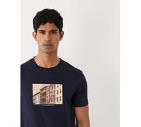 Gant - T-shirt a maniche corte blu scuro con grafica di immagine 58