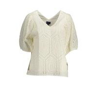Gant - T-Shirt a Maniche Corte con Scollo a V - - Blouses & Shirts - Donna - Bianco - S