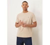GANT - T-shirt beige con logo a stemma-Neutro 56