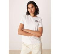GANT - T-shirt bianca con logo piccolo-Bianco S