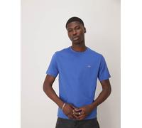 GANT - T-shirt blu medio con logo dello scudo 52