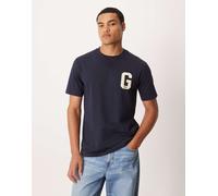 GANT - T-shirt blu navy con logo college a G 62