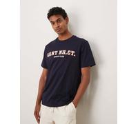 GANT - T-shirt blu navy con logo stile college 52