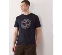 GANT - T-shirt blu navy con stampa di stemma sportivo 58