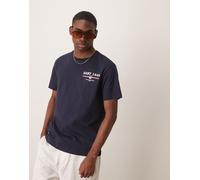 GANT - T-shirt color blu navy con logo piccolo 46