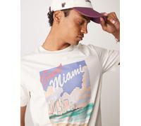 Gant - T-shirt color crema con grafica-Bianco 50