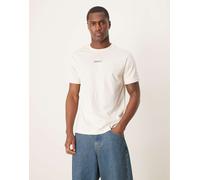 GANT - T-shirt crema con logo centrale-Bianco 56