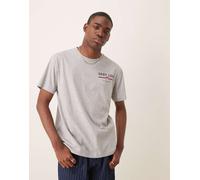 GANT - T-shirt grigia con logo piccolo-Grigio 46