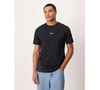 GANT - T-shirt nera con logo piccolo centrale-Nero 50