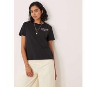 GANT - T-shirt nera con logo piccolo-Nero M