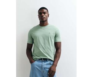 Gant - T-shirt regular a maniche corte verde menta con scudo 56