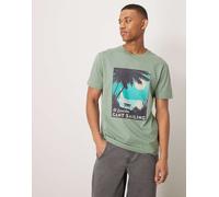 GANT - T-shirt verde chiaro con stampa "St Lucia Sailing" 50