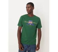 GANT - T-shirt verde con logo grande dello scudo 50